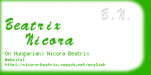 beatrix nicora business card